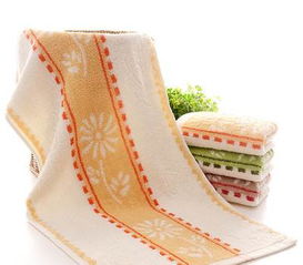 高陽純棉毛巾廠家直銷 弱捻菊花提花100g勞保毛巾與塑料制品的優質選擇